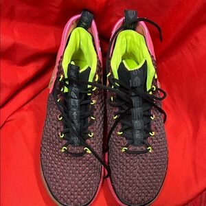 Nike Black and Neon Green Men's Sneakers